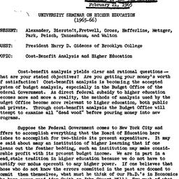 Minutes, 1966-02-21. Higher...