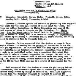 Minutes, 1965-10-04. Higher...