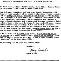 Announcements, 1987-03-18. ...
