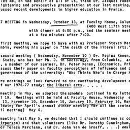Announcements, 1977-08-03. ...