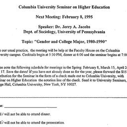 Announcements, 1995-02-08. ...