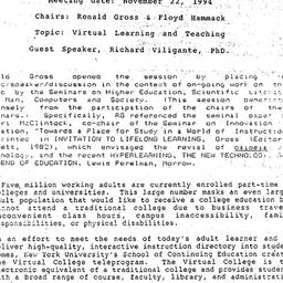 Minutes, 1994-11-22. Higher...