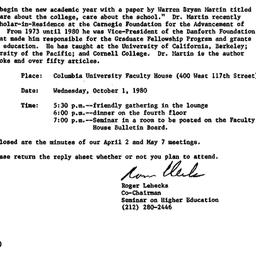 Announcements, 1981-08-25. ...