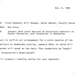 Announcements, 1992-11-06. ...