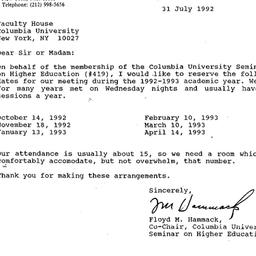 Announcements, 1993-07-31. ...