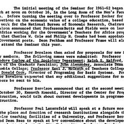 Minutes, 1961-10-16. Higher...