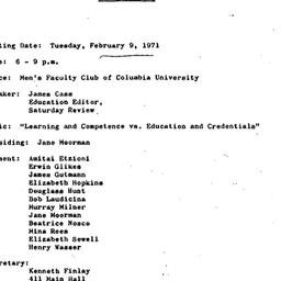 Minutes, 1971-02-09. Higher...