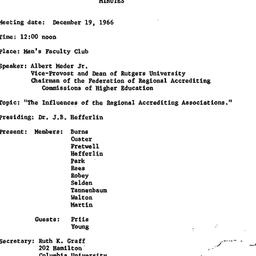 Minutes, 1966-12-19. Higher...