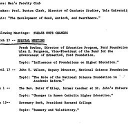 Announcements, 1967-03-20. ...