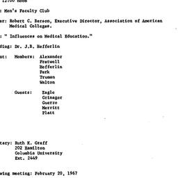 Minutes, 1967-01-30. Higher...