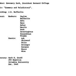 Minutes, 1967-05-15. Higher...