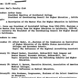Announcements, 1966-12-05. ...