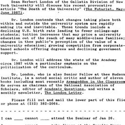 Announcements, 1988-01-26. ...