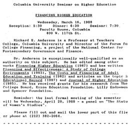 Announcements, 1988-03-16. ...