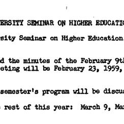 Minutes, 1959-02-09. Higher...