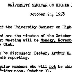 Minutes, 1958-10-24. Higher...