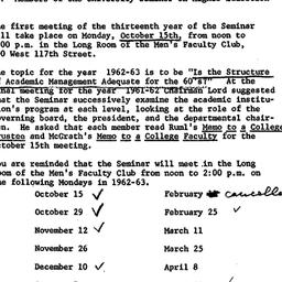 Minutes, 1962-10-15. Higher...