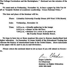 Announcements, 1979-10-15. ...