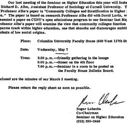Announcements, 1980-03-31. ...