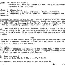 Announcements, 1969-10-14. ...
