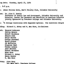 Minutes, 1970-04-14. Higher...