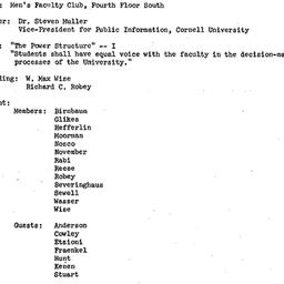 Minutes, 1969-10-14. Higher...