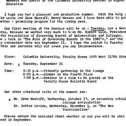 Announcements, 1983-08-31. ...