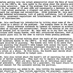 Minutes, 1982-09-21. Higher...