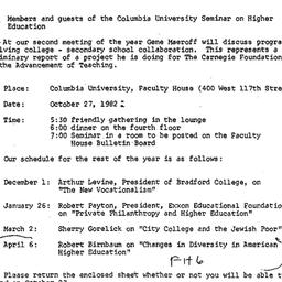 Announcements, 1982-09-29. ...