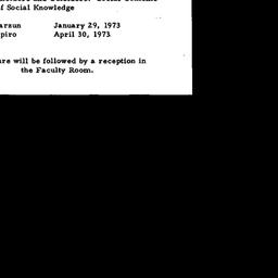 Announcements, 1972-11-27. ...