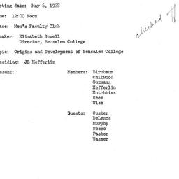 Minutes, 1968-05-06. Higher...