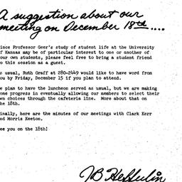 Announcements, 1967-12-07. ...
