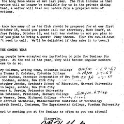 Announcements, 1967-09-27. ...