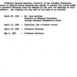 Minutes, 1960-03-14. Higher...