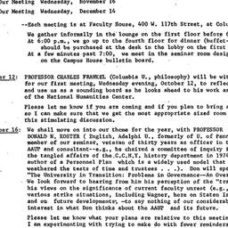 Announcements, 1977-09-21. ...