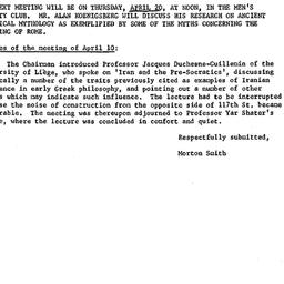 Minutes, 1967-04-10. Ancien...