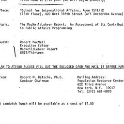 Announcements, 1979-04-18. ...