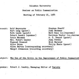 Minutes, 1964-02-21. Public...