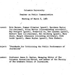 Minutes, 1964-03-06. Public...