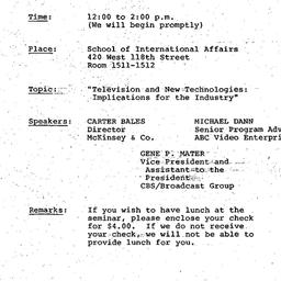 Announcements, 1980-12-16. ...