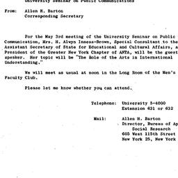 Announcements, 1963-05-03. ...