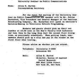Announcements, 1965-03-26. ...