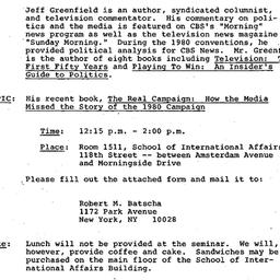 Announcements, 1982-09-28. ...
