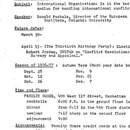 Announcements, 1976-03-16. ...
