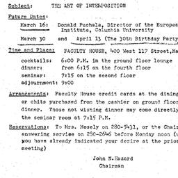 Announcements, 1976-03-02. ...