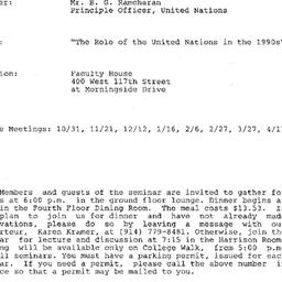Announcements, 1989-10-10. ...