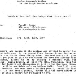 Announcements, 1990-01-23. ...