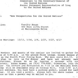 Announcements, 1989-11-21. ...