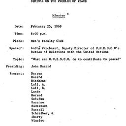 Minutes, 1969-02-25. The Pr...