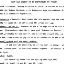 Announcements, 1969-02-11. ...